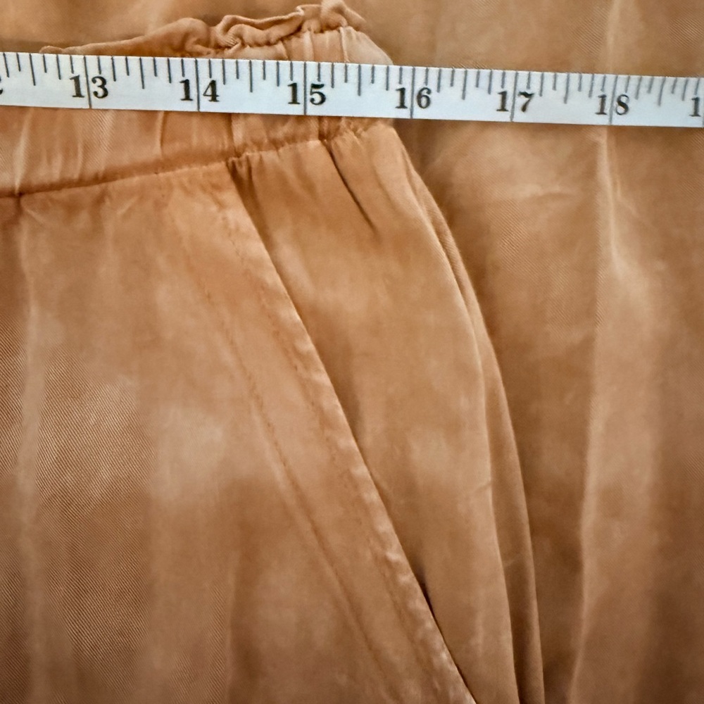 Three Bird Nest Casual Drawstring Maxi Skirt in a Burnt Orange Color, Large - Picture 6 of 6